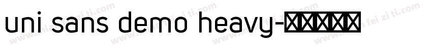 uni sans demo heavy字体转换